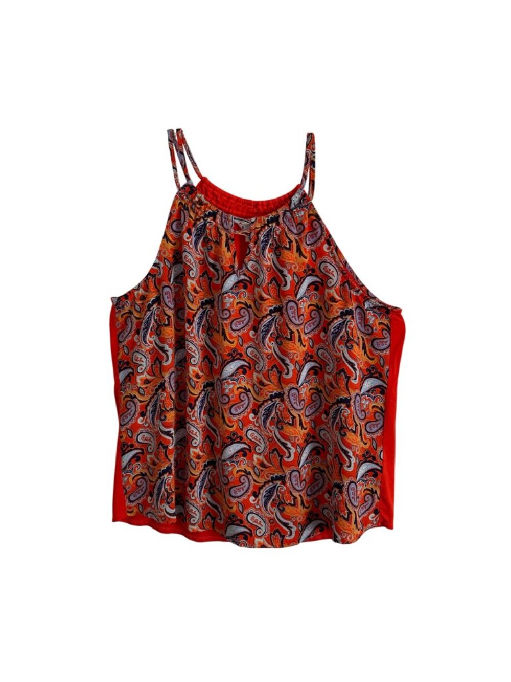 Market & Spruce Womens Paisley Print  Halter Tank Top XL Boho Festival Hippie - Picture 2 of 8